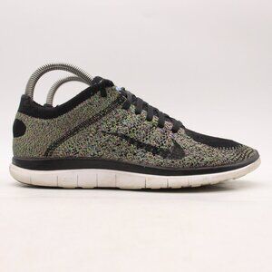 Nike Free 4.0 Flyknit Women's Size 7 Black Green Sneaker Running Shoes Trainers